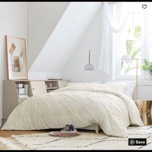 PBteen Ashlyn Tufted Organic Duvet Cover